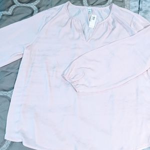 Pale pink old Navy peasant style blouse